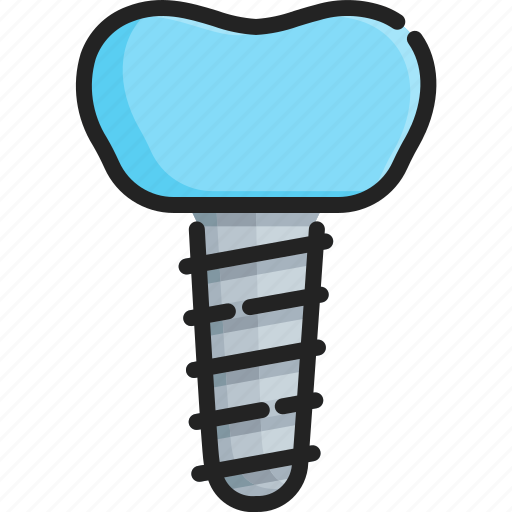Artificial, dental, dentistry, implant, medical, root, treatment icon - Download on Iconfinder