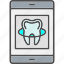 application, care, dental, doodle, mobile, screen, tooth 