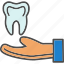 dental, giving, hand, help, tooth 