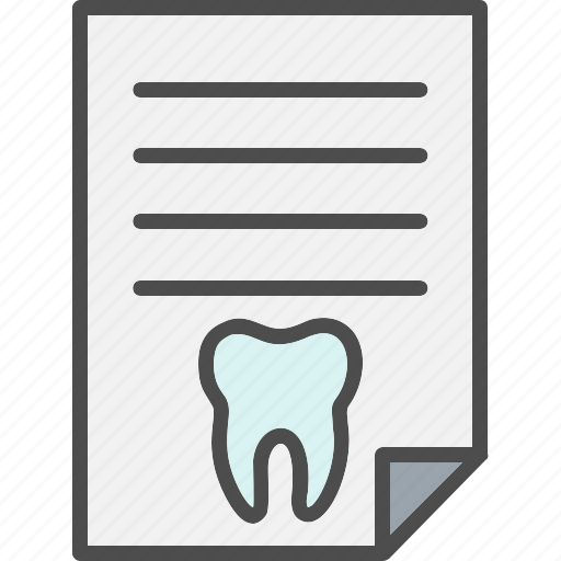 Dental, report, prescription, diagnosis, document icon - Download on Iconfinder