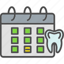 dentist, appointment, calendar, date, schedule, dental