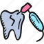 dental, dentist, drilling, drilling tooth, medical, teeth, tooth icon 