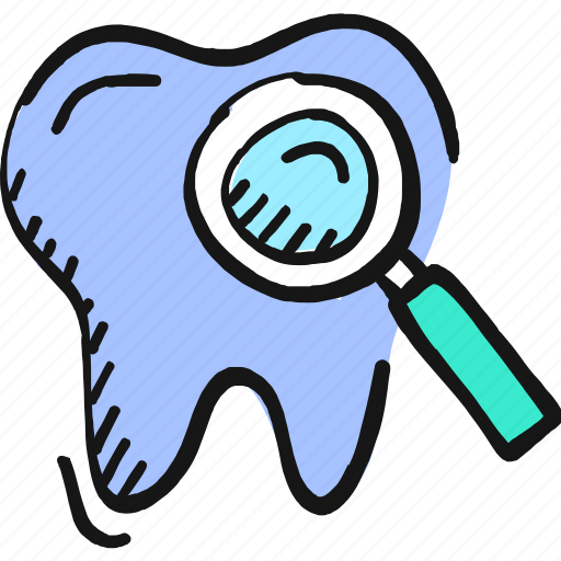 Find, glass, magnifier, magnifying glass, search, teeth, zoom icon icon - Download on Iconfinder
