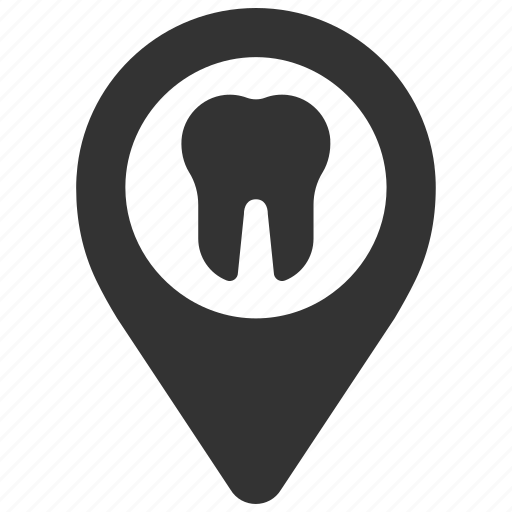 Address, dentist, location, tooth, maps, pin, destination icon - Download on Iconfinder