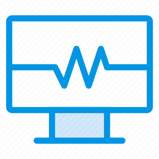 Computer, display, health, heartbeat, medical, monitor, screen icon - Download on Iconfinder