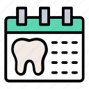 dental, calendar, date, appointment, tooth