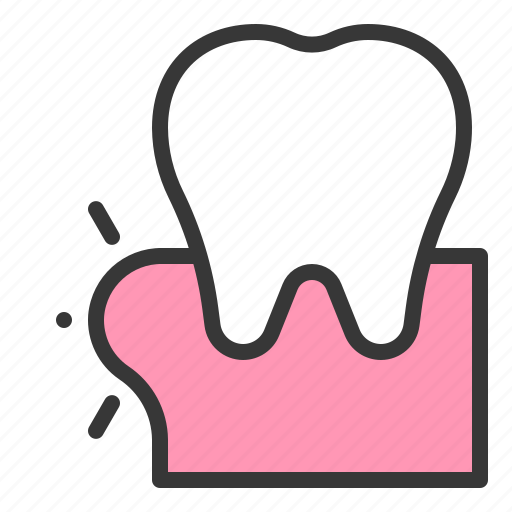 Dental, dentist, dentistry, gingivitis, swollen gums, teeth, tooth icon - Download on Iconfinder