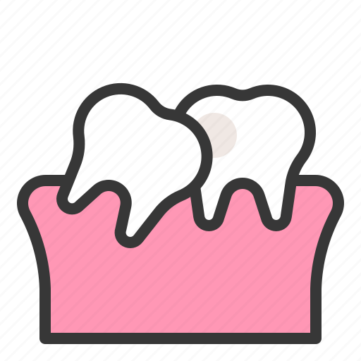 Dental, dentistry, healthcare, teeth, tilted teeth, tooth, gums icon - Download on Iconfinder