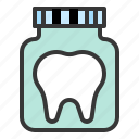 bottle, dental, dentist, teeth, tooth, tooth in bottle