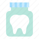 bottle, dental, dentist, dentistry, tooth, tooth in bottle