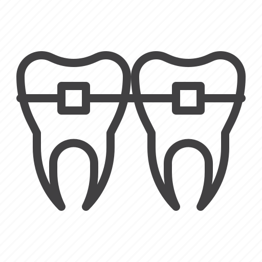 Teeth, brackets, orthodontic, treatment icon - Download on Iconfinder