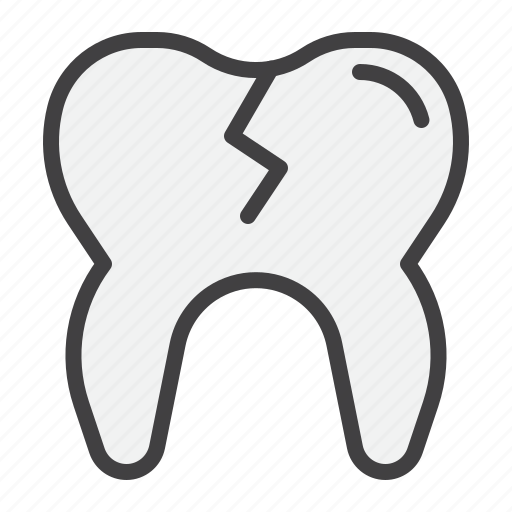 Broken, tooth, caries, dental icon - Download on Iconfinder