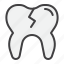 broken, tooth, caries, dental 