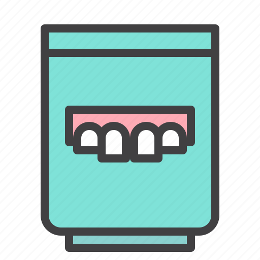 Denture, glass, prosthetic, teeth icon - Download on Iconfinder