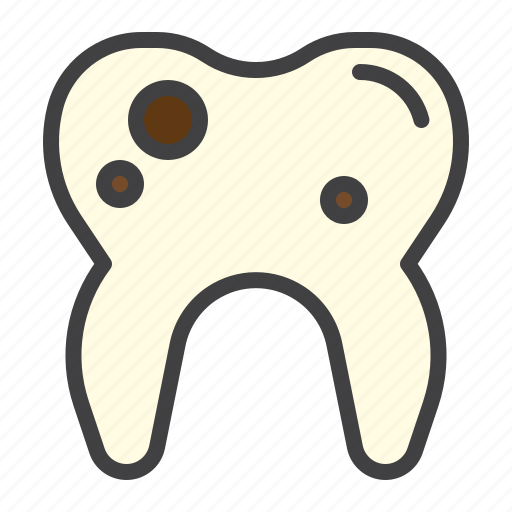 Tooth, caries, damage, dental icon - Download on Iconfinder