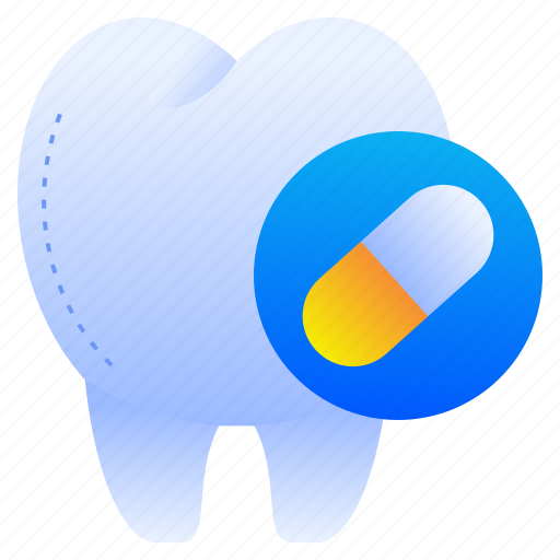 Pill, medicine, tooth, teeth, drug, dental, care icon - Download on Iconfinder