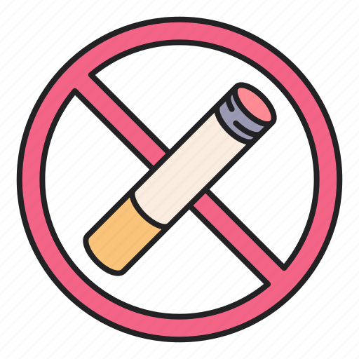 No, smoke, forbidden, cigarette, signaling icon - Download on Iconfinder