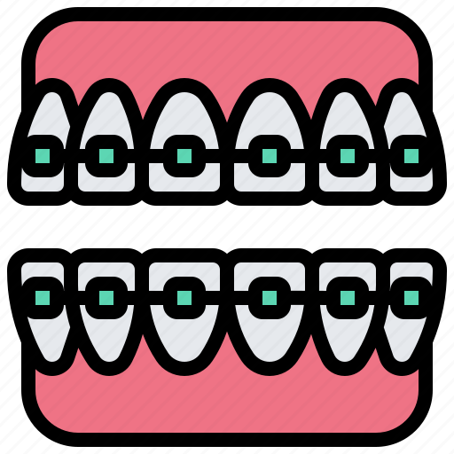 Braces, dental, metal, orthodontic, teeth icon - Download on Iconfinder