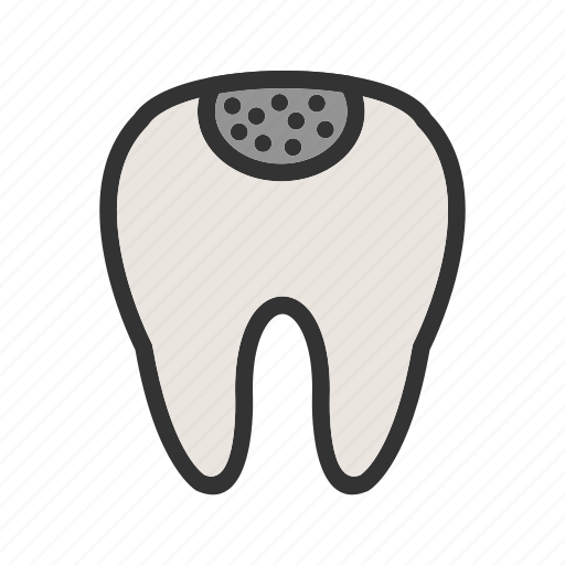 Holed, tooth icon - Download on Iconfinder on Iconfinder