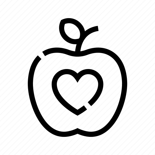 Fruit, diet, heart, vegetarian icon - Download on Iconfinder