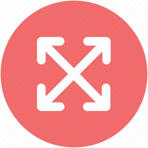Crisscross arrows, dragging, enlarge, expand, intersect, merge, spread icon - Download on Iconfinder