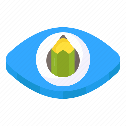 Writing monitoring, inspection, visualization, view, pencil icon - Download on Iconfinder