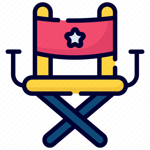 Director chair, director, cinema, film, movie, photography, chair icon - Download on Iconfinder