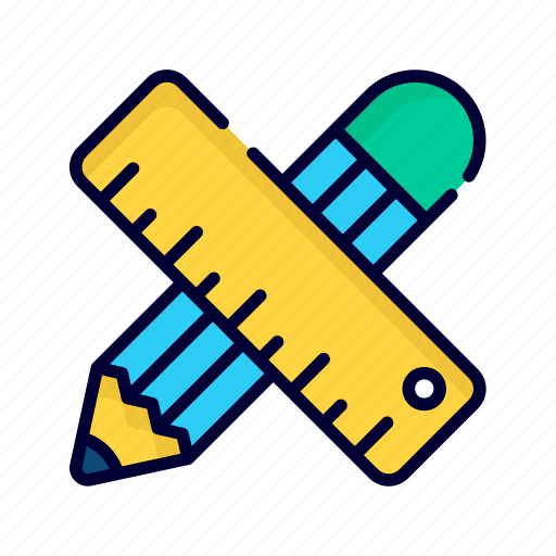Pencil and ruler, ruler, measure, tools, pencil, edit, write icon - Download on Iconfinder