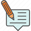 article, blog, comment, commenting, feedback, pencil, writing