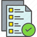 check, checklist, file, list, page, task, testing