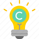 copyright, lamp, idea, creative, lightbulb, bulb, innovation
