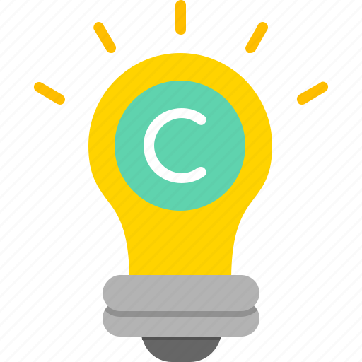 Copyright, lamp, idea, creative, lightbulb, bulb, innovation icon - Download on Iconfinder