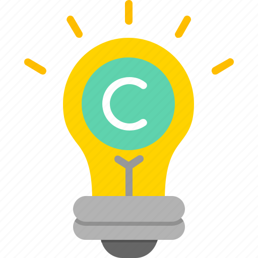 Copyright, lamp, idea, creative, lightbulb, bulb, innovation icon - Download on Iconfinder