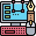 computer, graphic, illustration, design, project