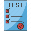 test, checklist, evaluation, survey, mark