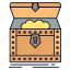 box, chest, gold, reward, treasure 