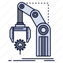 automation, factory, hand, mechanism, package