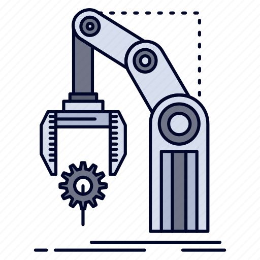 Automation, factory, hand, mechanism, package icon - Download on Iconfinder