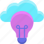 cloud, creative, creative cloud, creativity, inspiration, light bulb 