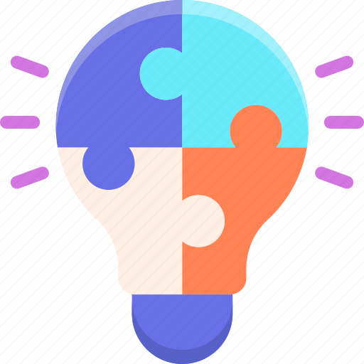 Creative, creativity, lightbulb, puzzle, solution icon - Download on Iconfinder