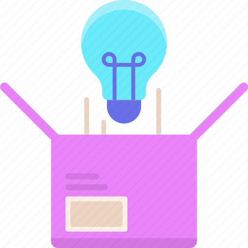 Creative, creativity, light bulb, think out of the box icon - Download on Iconfinder