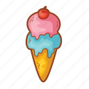 dessert, ice cream, cone, ice, sweet