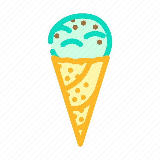 Mint, chocolate, chip, ice, cream, food, snack icon - Download on Iconfinder