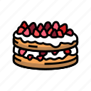 strawberry, shortcake, sweet, food, dessert, cake