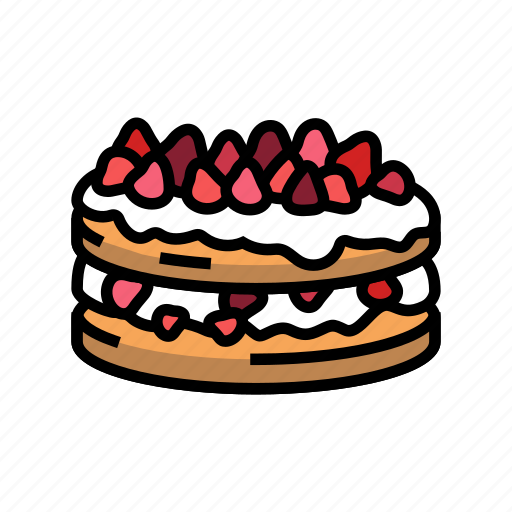 Strawberry, shortcake, sweet, food, dessert, cake icon - Download on Iconfinder