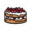 strawberry, shortcake, sweet, food, dessert, cake 