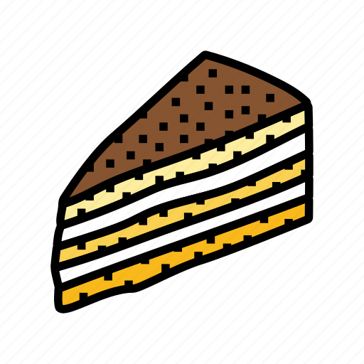 Tiramisu, slice, sweet, food, dessert, cake icon - Download on Iconfinder