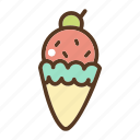 cone, dessert, food, ice cream, sweet
