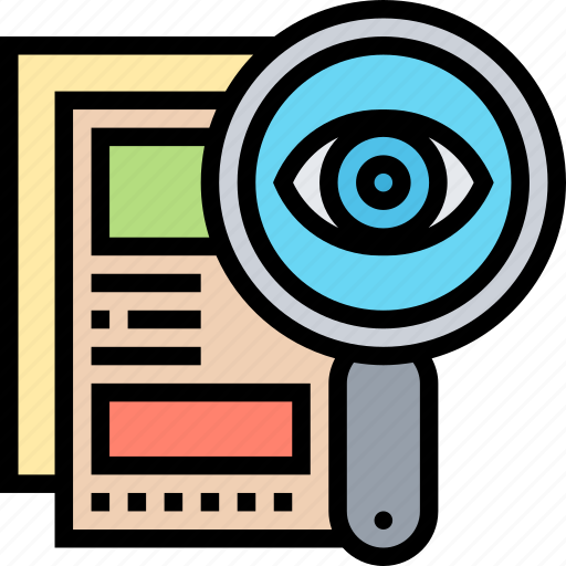 Magnifying, investigation, detective, review, information icon - Download on Iconfinder
