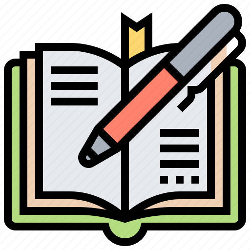 Journal, memo, notebook, pen, writing icon - Download on Iconfinder